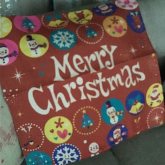 NEW IN PACKAGE Merry Christmas Pillow Cover Retro Look Burlap 18x18 - Picture 3 of 3